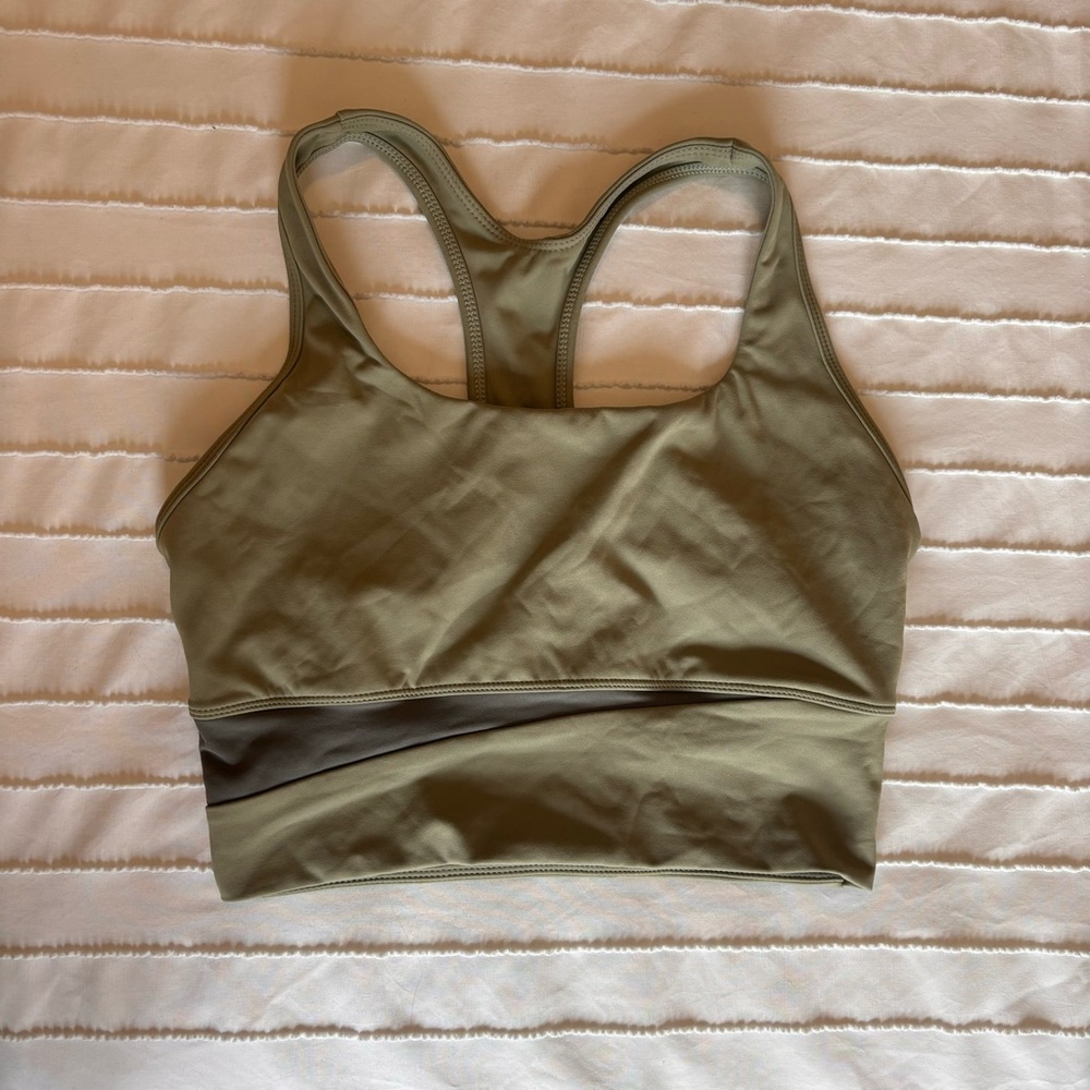 Olive Green Women's Sports Bra
